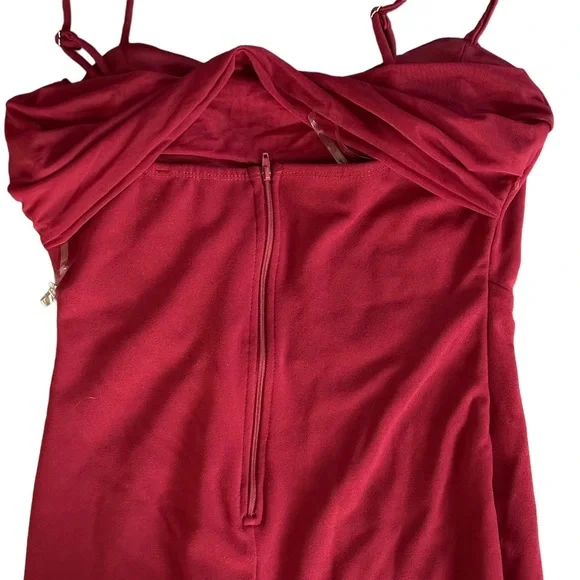 {Fashion House} Midi length High Leg Slit Fitted  bodycon fitted dress - Picture 7 of 10